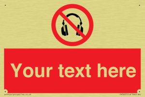 Custom No Headphones Sign